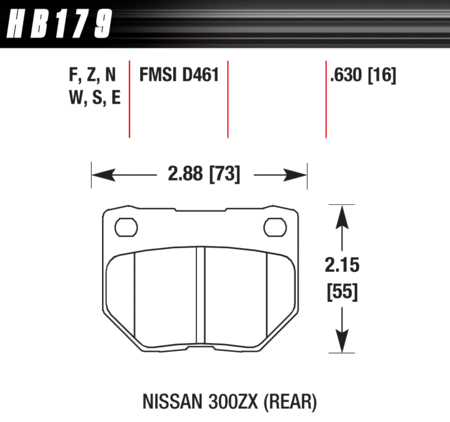 Plaquettes AR Hawk HP Plus pour Subaru Impreza 2001-2007 (excl. STI)